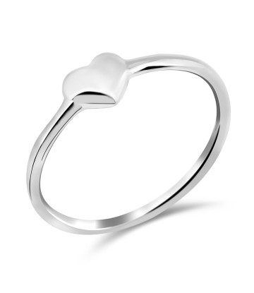 Plain Heart Silver Ring NSR-514